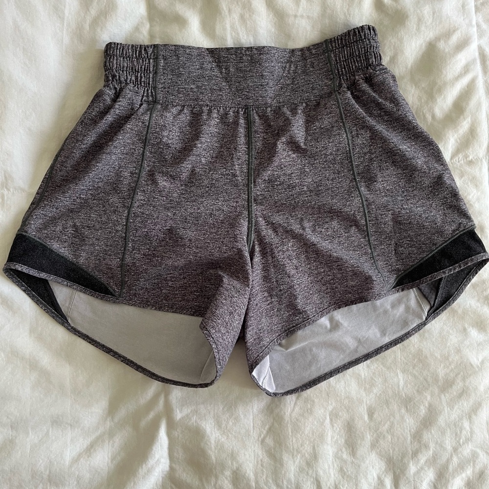 Lululemon Athletica Hotty Hot Charcoal Athletic Shorts